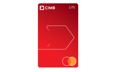 A close-up of the CIMB Lite-i Credit Card, highlighting its sleek design.